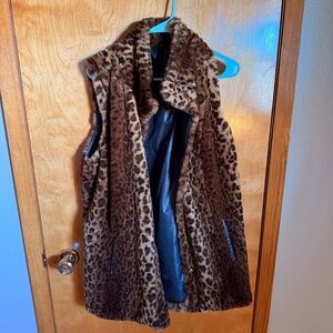 Leopard Faux Fur Vest